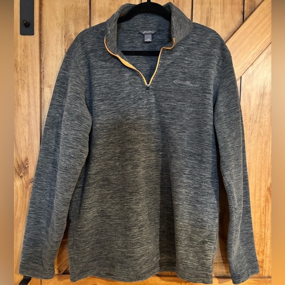 Eddie Bauer Pullover 3/4 Zip Up Gray Fleece - Size Medium - Picture 1 of 5